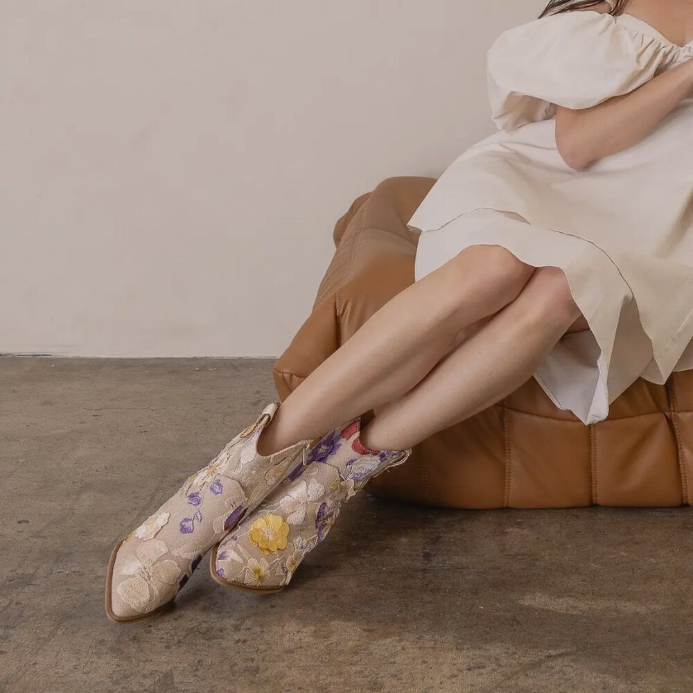 The Jolene Floral Embroidered Western Boots - Picture 2 of 4